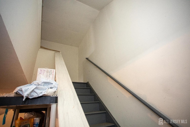116 Prusakowski Blvd, Sayreville, NJ 08859 - stairs featuring lofted ceiling