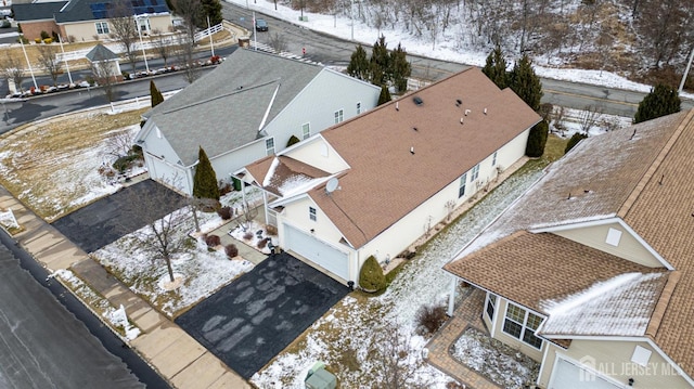 116 Prusakowski Blvd, Sayreville, NJ 08859 - snowy aerial view featuring a residential view