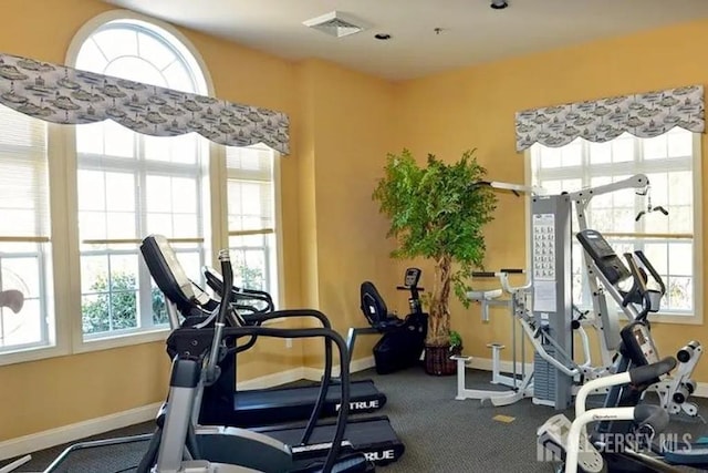 116 Prusakowski Blvd, Sayreville, NJ 08859 - workout area featuring carpet flooring and baseboards