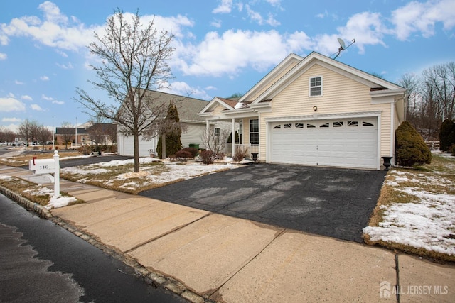 view of front facade featuring a garage