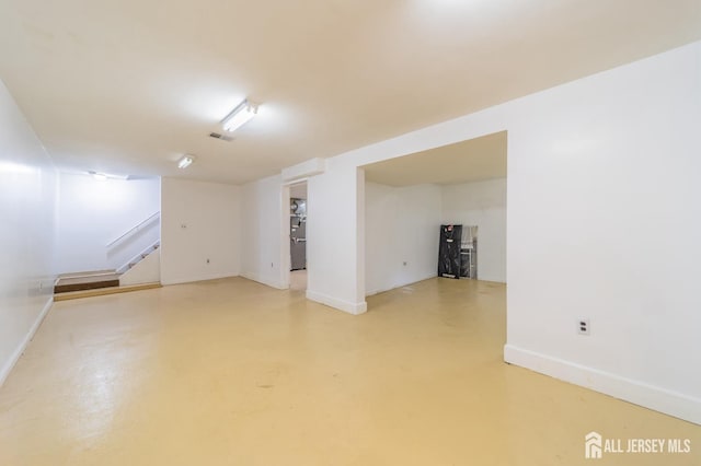 289 Old Rd, Sewaren, NJ 07077 - finished basement with stairway and baseboards