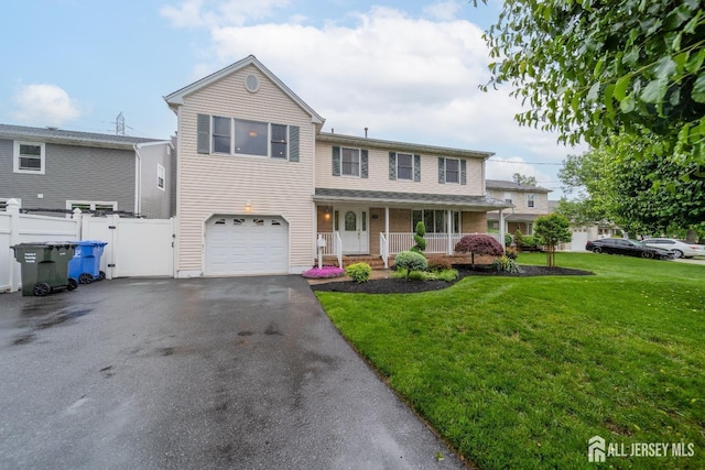 289 Old Rd, Sewaren, NJ 07077 - traditional home with a porch, driveway, and a garage
