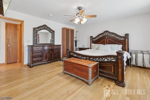 101 Pergola Ave, Monroe, NJ 08831 - bedroom with light wood-style flooring and ceiling fan