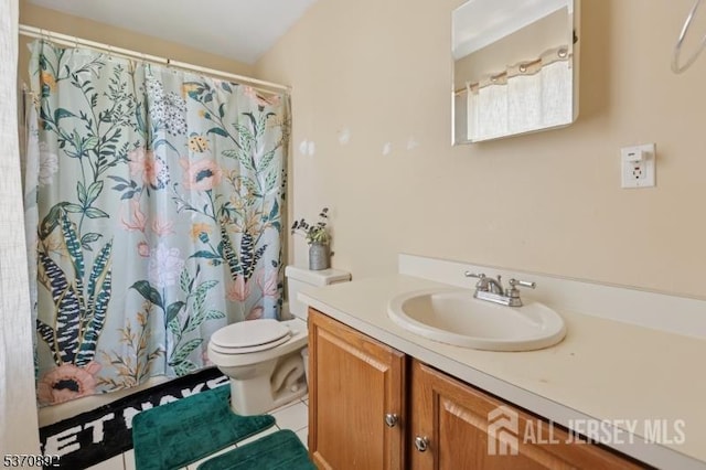 101 Pergola Ave, Monroe, NJ 08831 - full bathroom featuring vanity, tile patterned flooring, and curtained shower