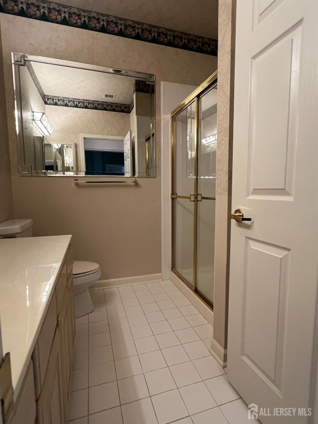 1 Walter Way, Monroe, NJ 08831 - full bathroom with tile patterned flooring, vanity, and a shower stall