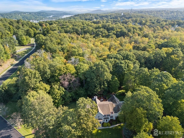 1 Mayfair Ln, Byram, NJ 07821 - drone / aerial view featuring a mountain view and a wooded view