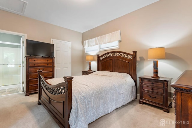 1 Mayfair Ln, Byram, NJ 07821 - bedroom with light colored carpet and ensuite bath