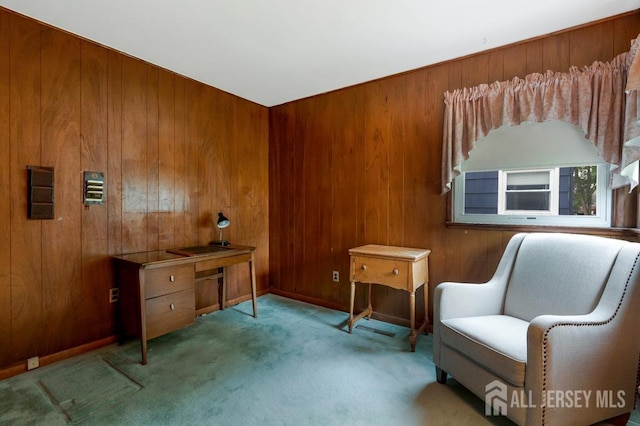 25 Orchard Rd, Middlesex, NJ 08846 - living area with wood walls and carpet floors