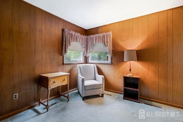 25 Orchard Rd, Middlesex, NJ 08846 - living area featuring carpet floors and wood walls