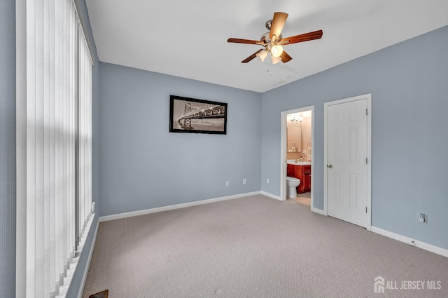 27 Rue Chagall, Franklin, NJ 08873 - unfurnished bedroom with carpet, connected bathroom, and ceiling fan