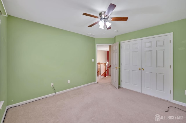 27 Rue Chagall, Franklin, NJ 08873 - unfurnished bedroom with carpet flooring, a closet, and ceiling fan