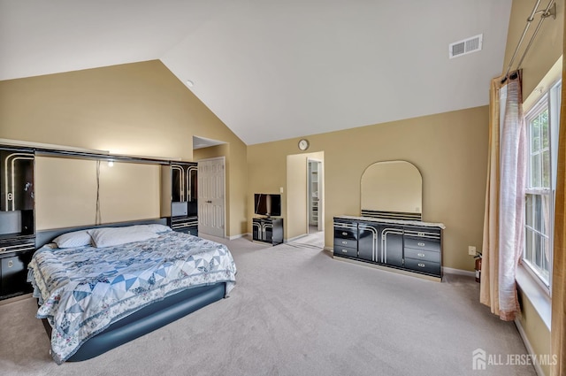 27 Rue Chagall, Franklin, NJ 08873 - carpeted bedroom featuring high vaulted ceiling and a closet