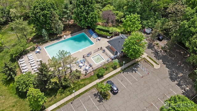 7 Cornell Dr, East Brunswick, NJ 08816 - drone / aerial view of a pool