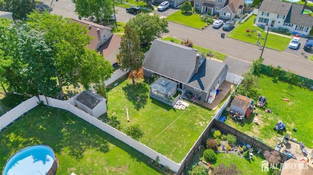 birds eye view of property featuring a residential view