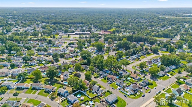 bird's eye view with a residential view