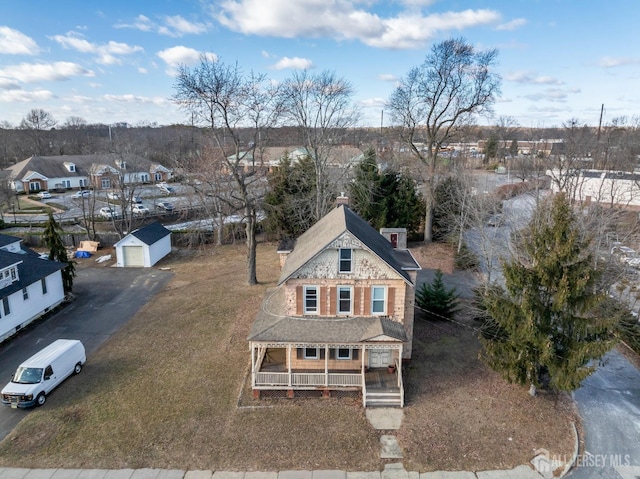 bird's eye view with a residential view