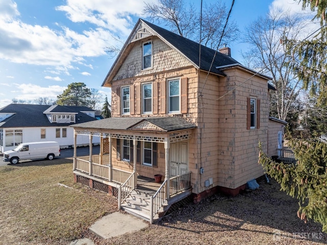 view of front of house with covered porch