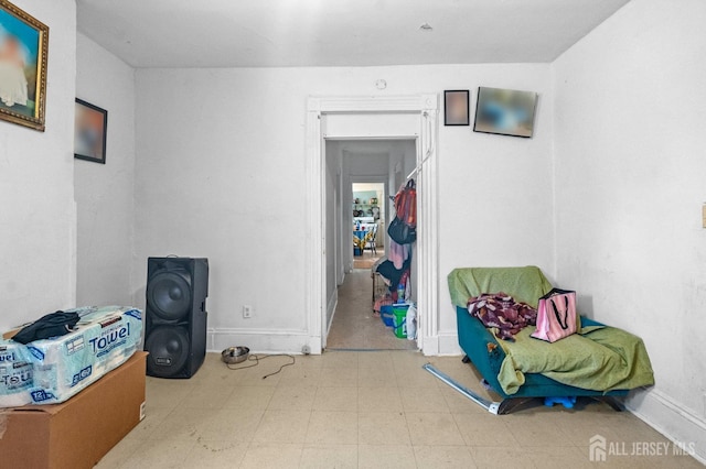349 Livingston Ave, New Brunswick, NJ 08901 - interior space featuring tile patterned floors and baseboards