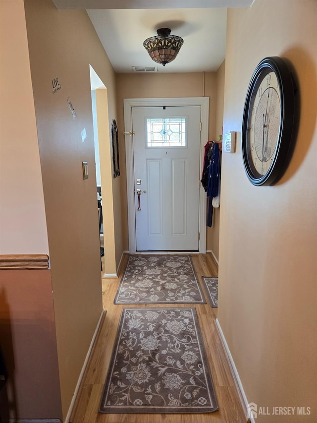 entryway featuring light wood-type flooring