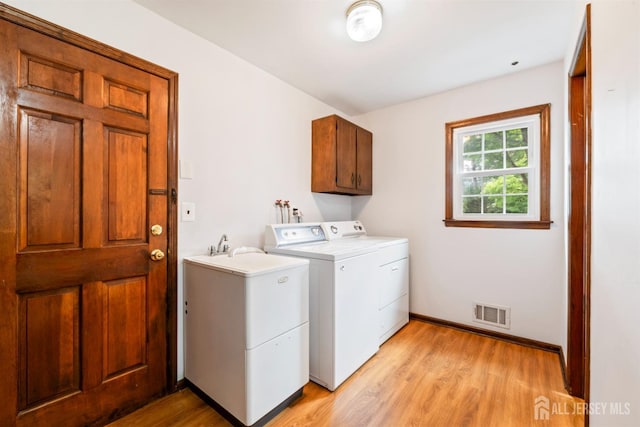 19 Redcoat Dr, East Brunswick, NJ 08816 - laundry area featuring cabinet space, separate washer and dryer, and light wood-style flooring