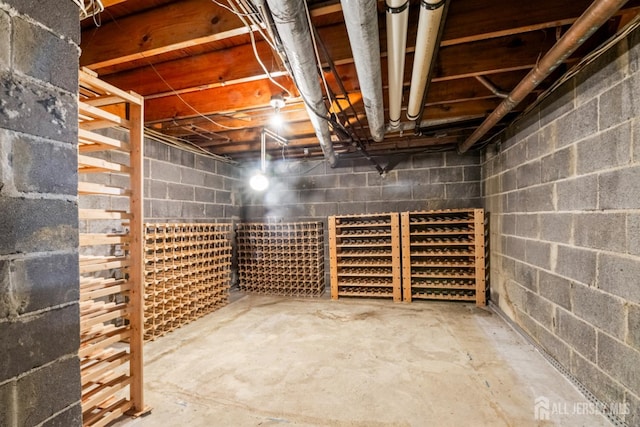 19 Redcoat Dr, East Brunswick, NJ 08816 - wine room with concrete flooring