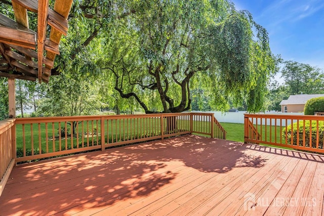27 Appleby Ln, East Brunswick, NJ 08816 - deck featuring a yard and view of wooded area