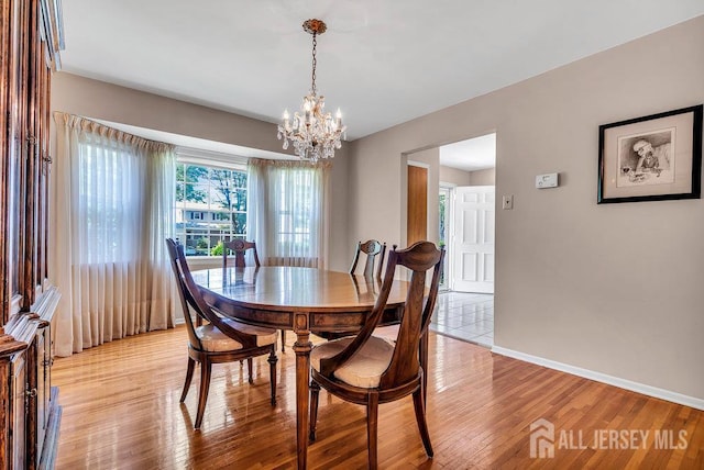 27 Appleby Ln, East Brunswick, NJ 08816 - dining room with a chandelier and light wood-type flooring