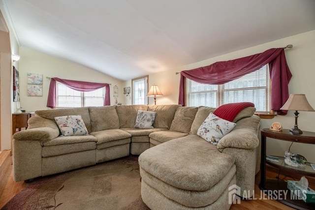 53 Cedar Ter, Sayreville, NJ 08859 - living area with vaulted ceiling and wood finished floors