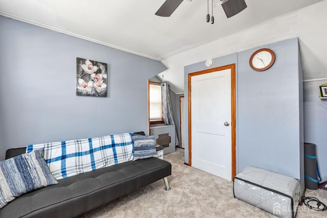 164 Holly St, Port Reading, NJ 07064 - carpeted living area with ceiling fan