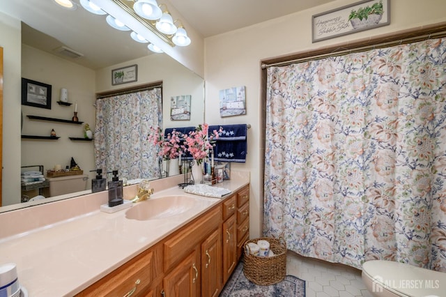 1617 Sweetbay Dr, Toms River, NJ 08755 - bathroom with vanity, tile patterned flooring, and curtained shower