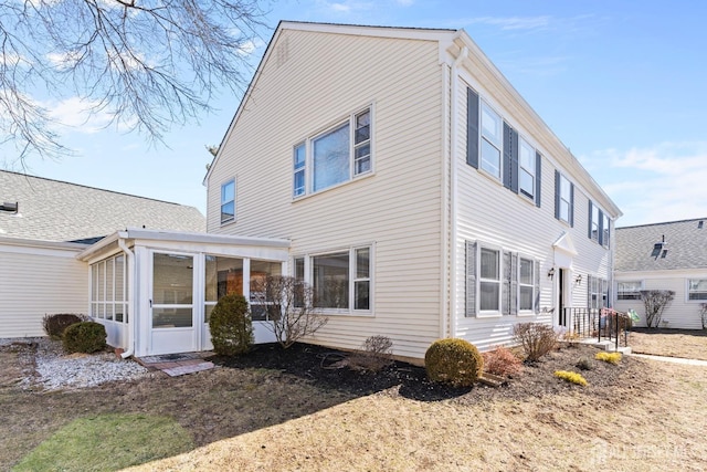 exterior space with a sunroom