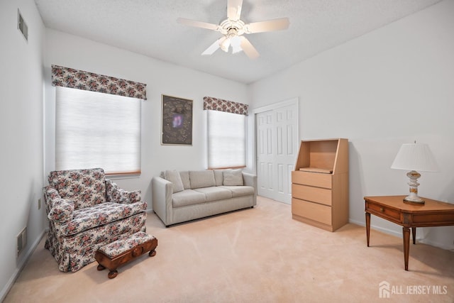 11 Wintons Way, Monroe, NJ 08831 - sitting room with light colored carpet, plenty of natural light, and a ceiling fan