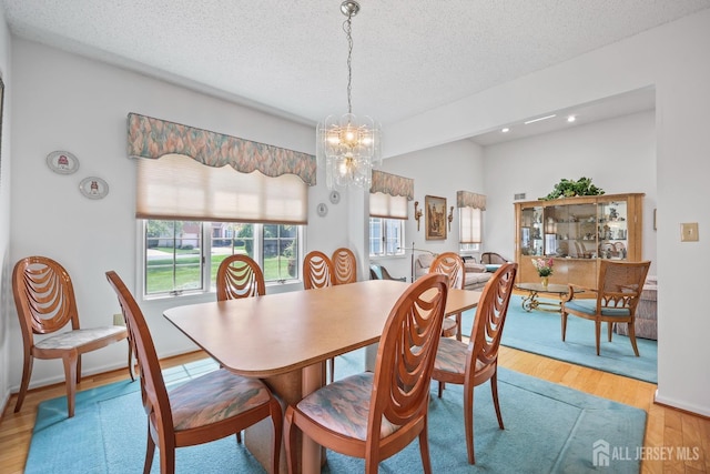 11 Wintons Way, Monroe, NJ 08831 - dining room featuring a chandelier, wood finished floors, a textured ceiling, and recessed lighting