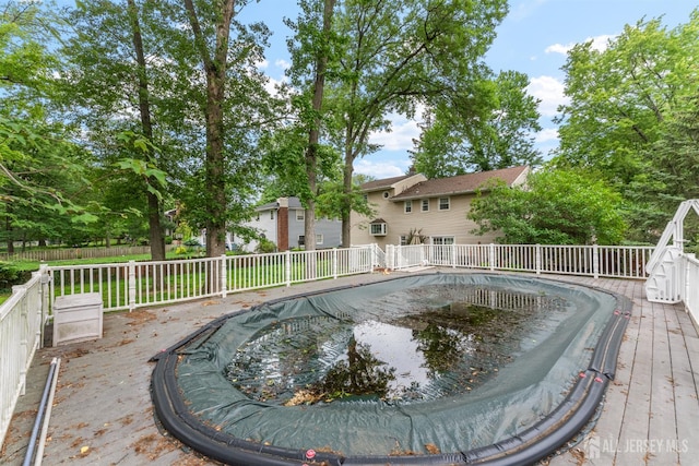 25 Turner Ave, Edison, NJ 08820 - view of swimming pool with a covered pool and a deck