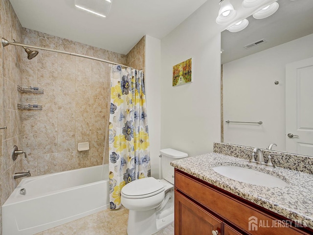 6 Condor Ct, South Brunswick, NJ 08852 - full bath featuring toilet, tile patterned flooring, shower / bath combination with curtain, and vanity