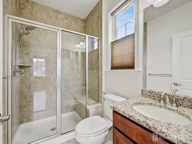 6 Condor Ct, South Brunswick, NJ 08852 - bathroom with a stall shower, toilet, and vanity