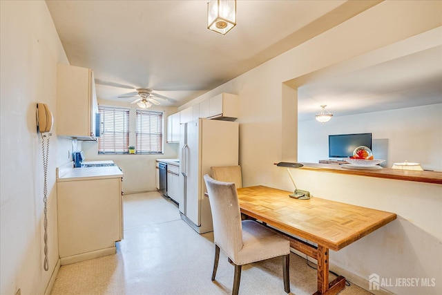 19-31 Lyons Ave, Newark, NJ 07112 - dining room featuring a ceiling fan and light flooring