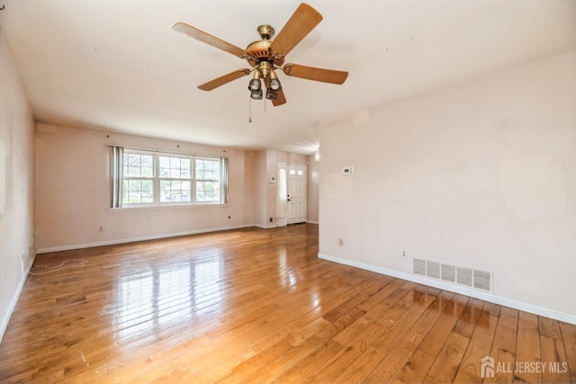 44 Townsend Dr, Old Bridge, NJ 07747 - unfurnished room featuring light wood-style flooring, ceiling fan, and baseboards