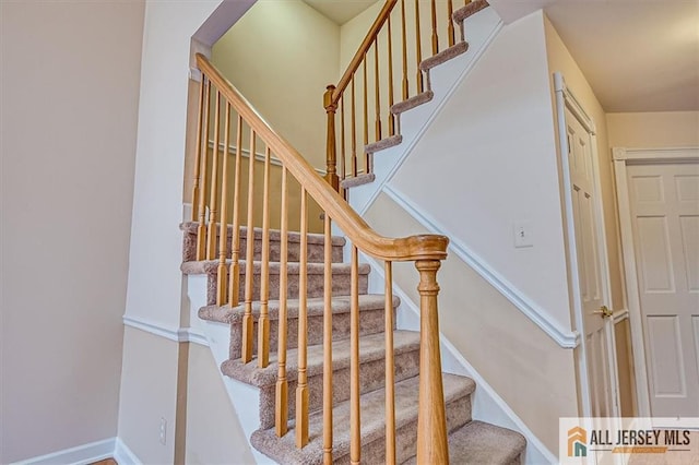 view of stairway