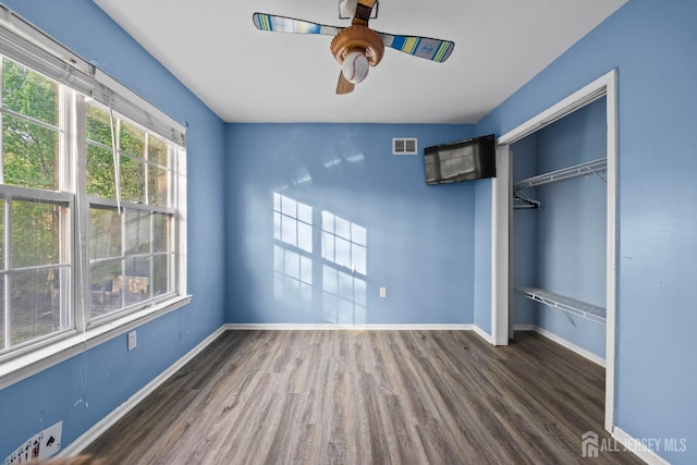 26 Jaime Ct, Old Bridge, NJ 08857 - unfurnished bedroom featuring wood finished floors, a closet, and ceiling fan