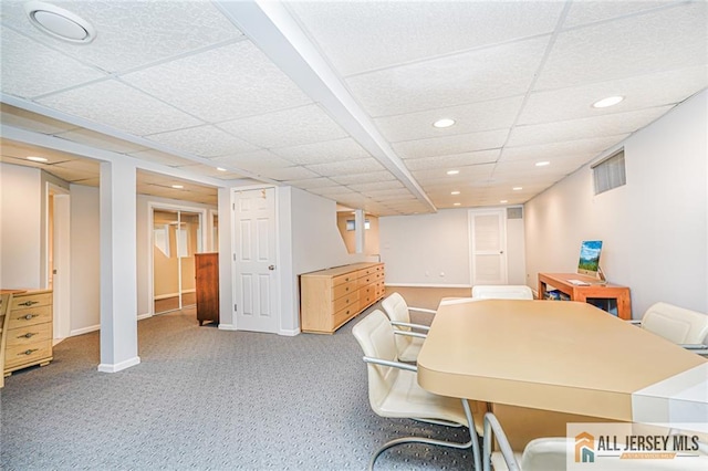 5 Leighton Dr, East Brunswick, NJ 08816 - office area featuring recessed lighting and carpet floors