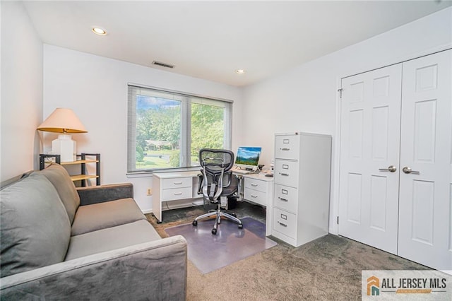 5 Leighton Dr, East Brunswick, NJ 08816 - home office with dark colored carpet and recessed lighting