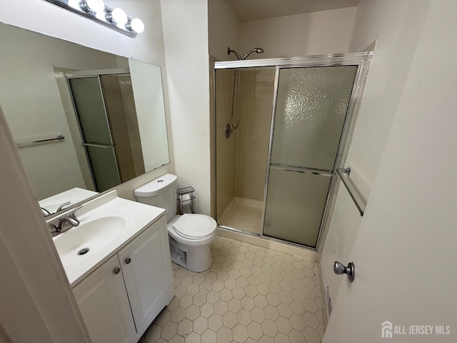 425 Northam Dr, North Brunswick, NJ 08902 - full bathroom with a stall shower, vanity, and tile patterned floors