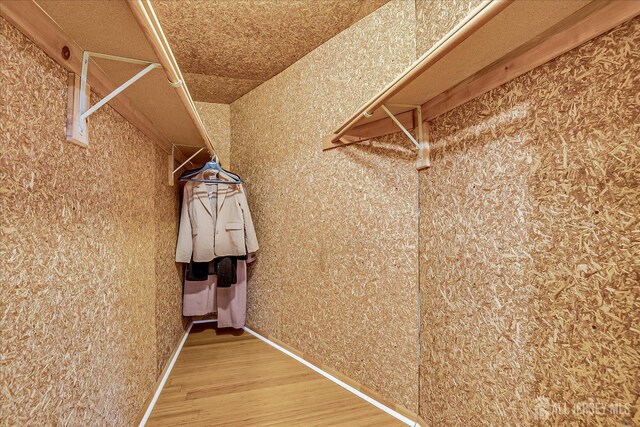 spacious closet featuring hardwood / wood-style floors