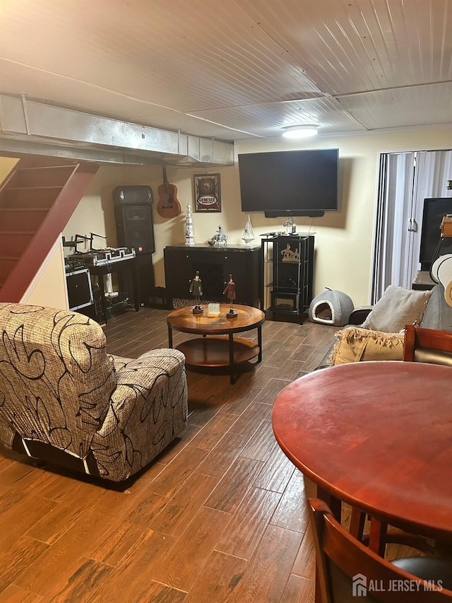 741 Bound Brook Rd, Dunellen, NJ 08812 - living room with wood-type flooring