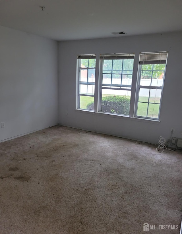 unfurnished room featuring carpet flooring