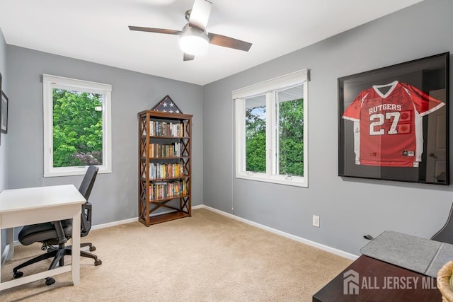 16 Russet Rd, South Brunswick, NJ 08824 - office with carpet and ceiling fan