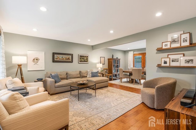 16 Russet Rd, South Brunswick, NJ 08824 - living room featuring light wood finished floors and recessed lighting