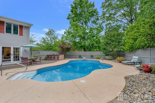 16 Russet Rd, South Brunswick, NJ 08824 - view of swimming pool featuring a patio area and a fenced backyard