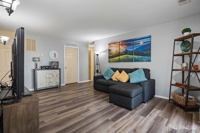 1301 Cypress Ln, East Brunswick, NJ 08816 - living area with dark wood-style flooring